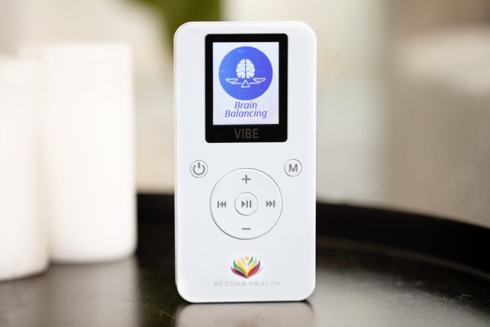 Resona Health Vibe PEMF Device showing Brain Balancing Protocol - Personal PEMF Therapy Device